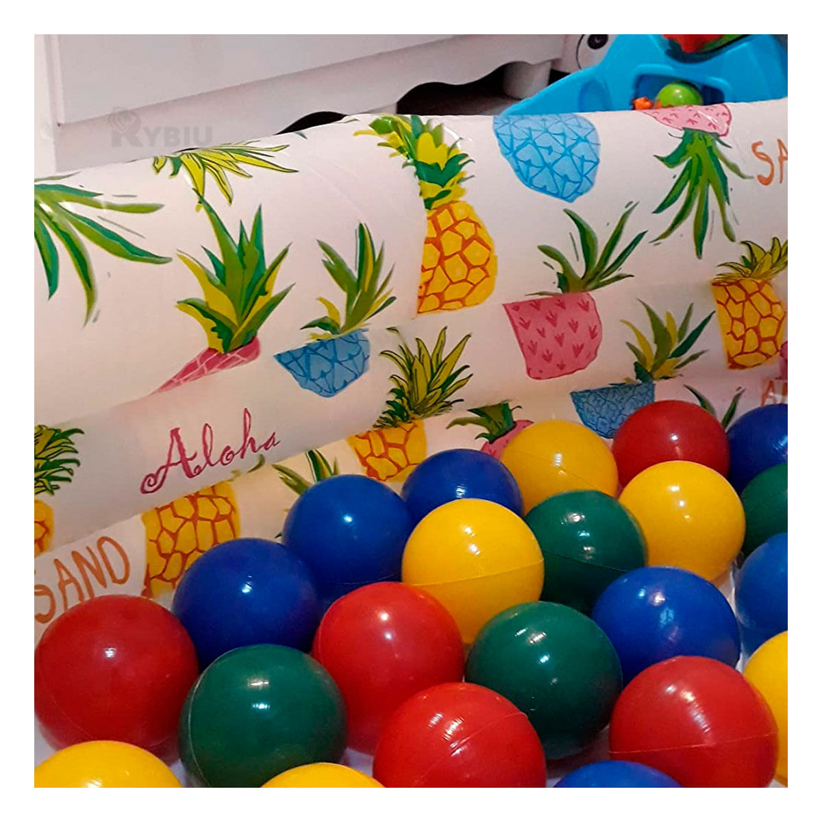 Piscina con Tematica de Piña Divertida y Comoda Multicolor