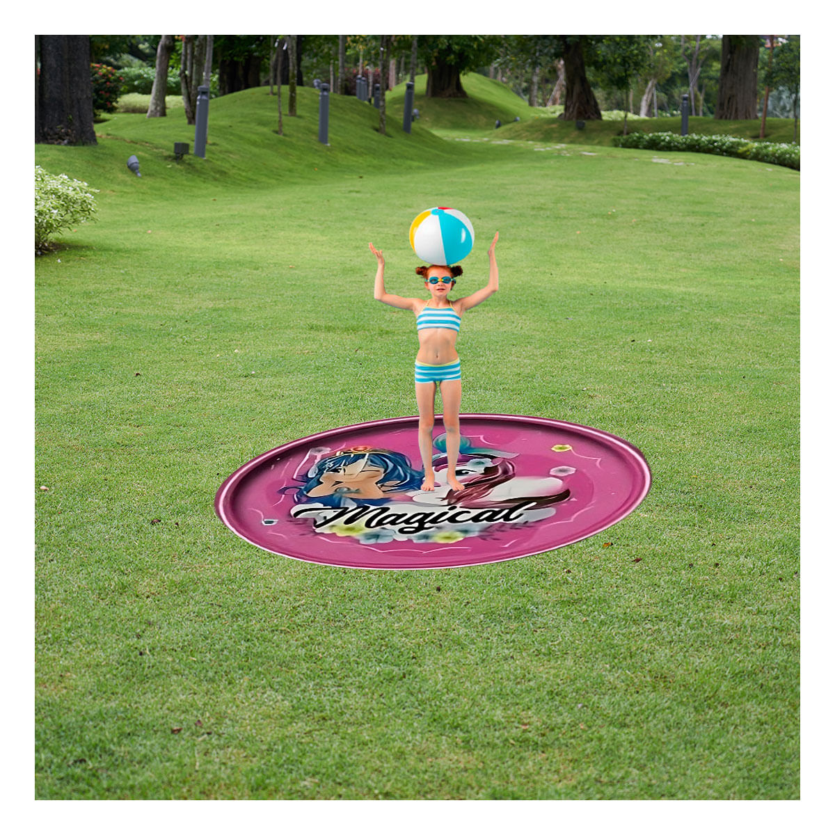 Piscina con Diseño Premium en Color Rosado Y+Agendita