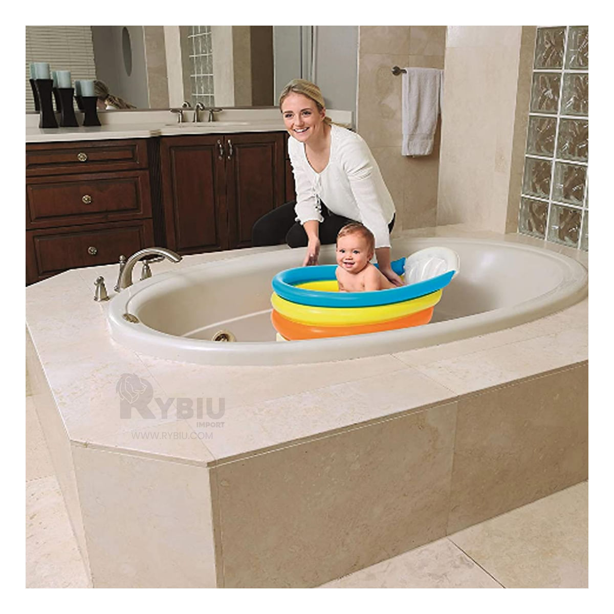 Piscina Moderna para Bebe en Multicolor Y+Stickers