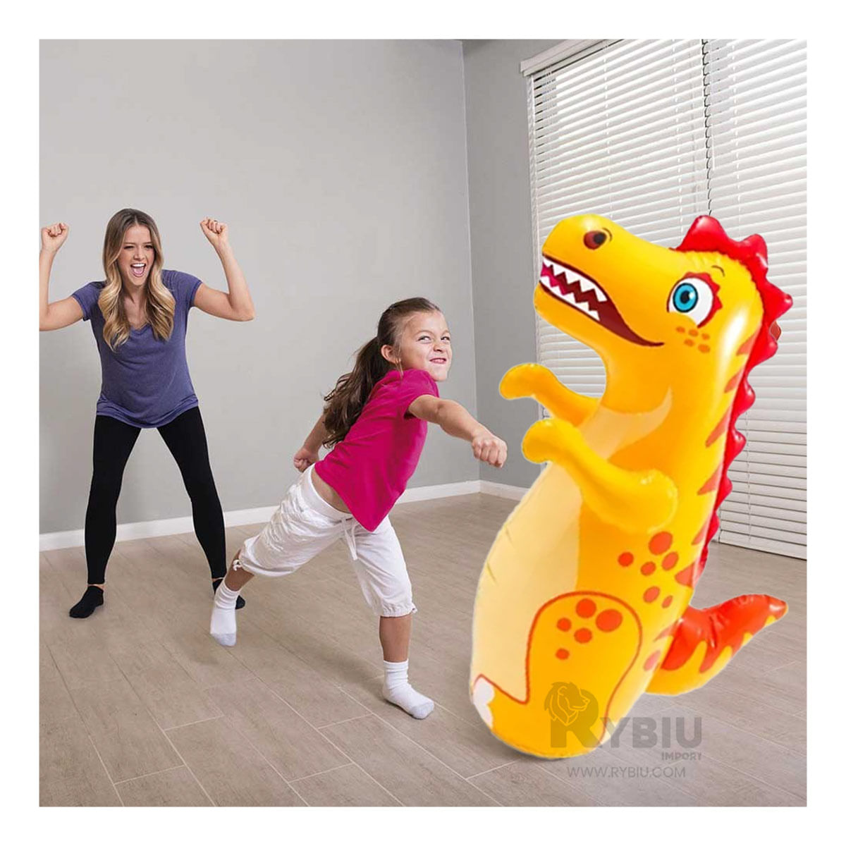 Porfiado Inflable Ideal para Entrenar Fuerza de Dinosaurio