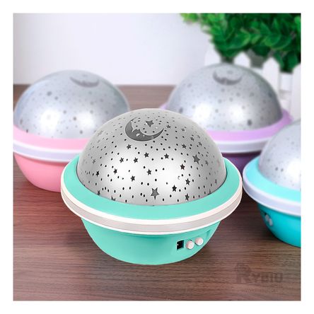 Proyector Divertido y Giratorio Verde Agua Y+Papel de Regalo