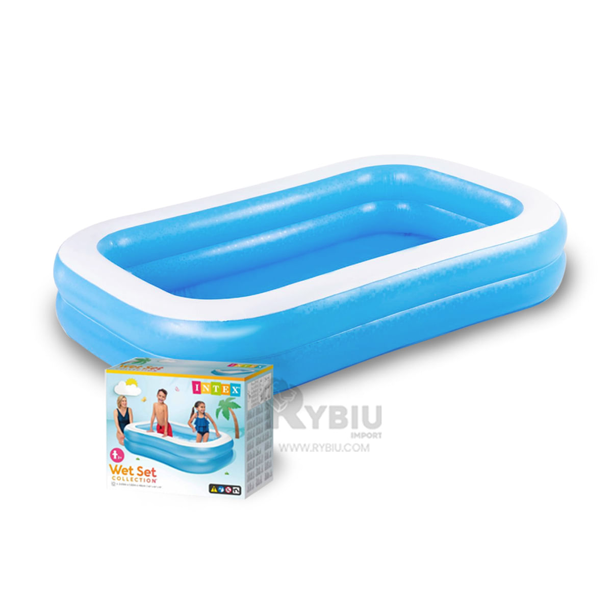 Piscina de Aire Rectangular Y+Stickers