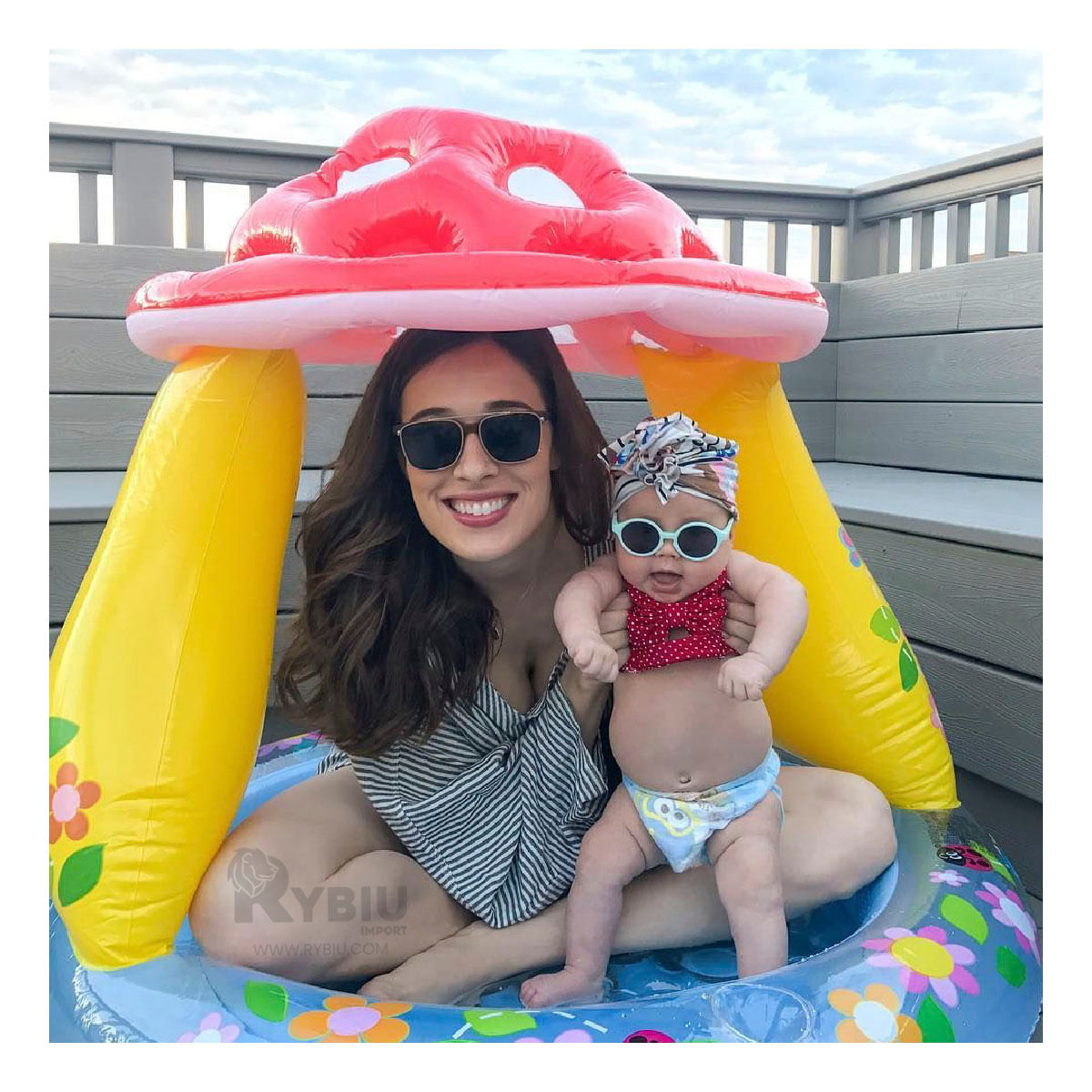 Piscina de Dibujo Honguito en Tono Multicolor Y+Stickers