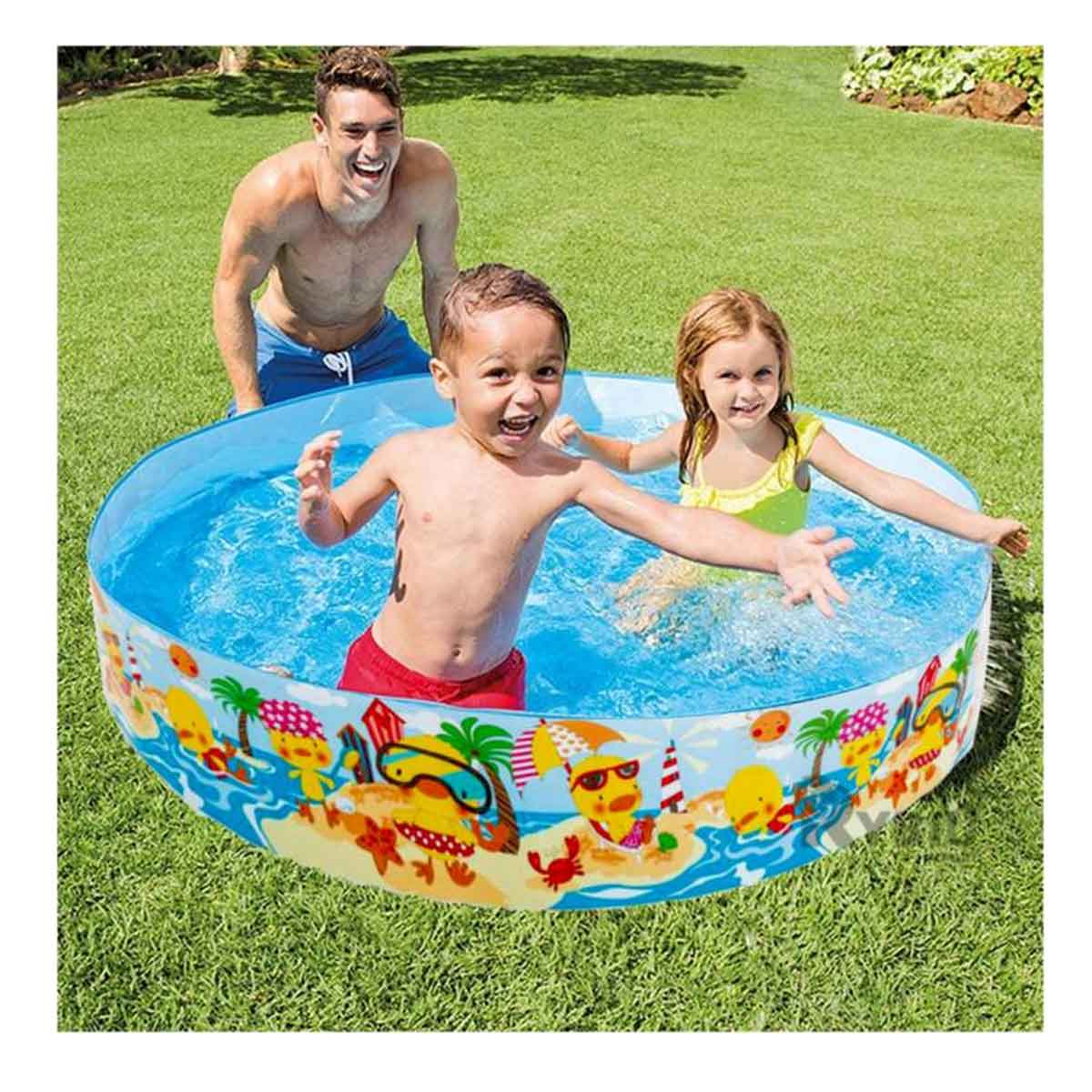 Piscina de Exterior Circular en Multicolor Y+Papel de Regalo