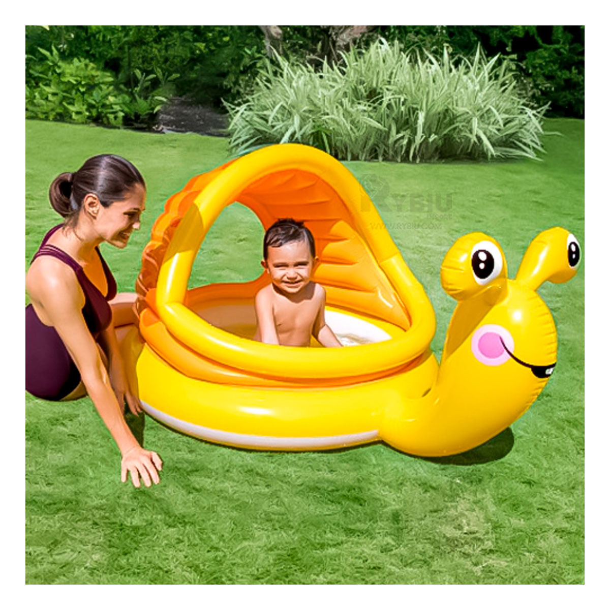 Piscina de Modelo de Caracol de Amarillo Y+Papel de Regalo