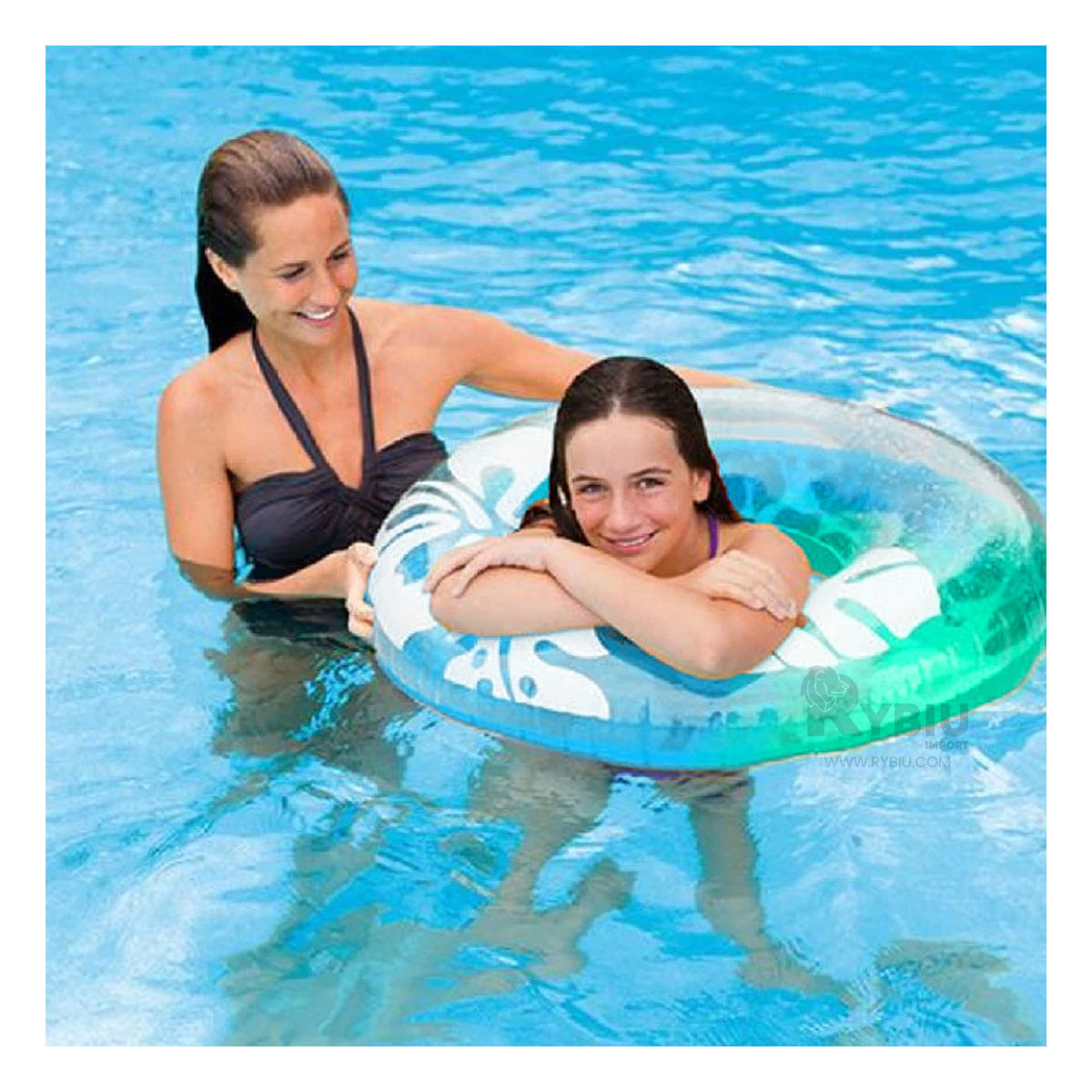 Flotador Practico para Piscinas en Color Celeste Y+Agendita