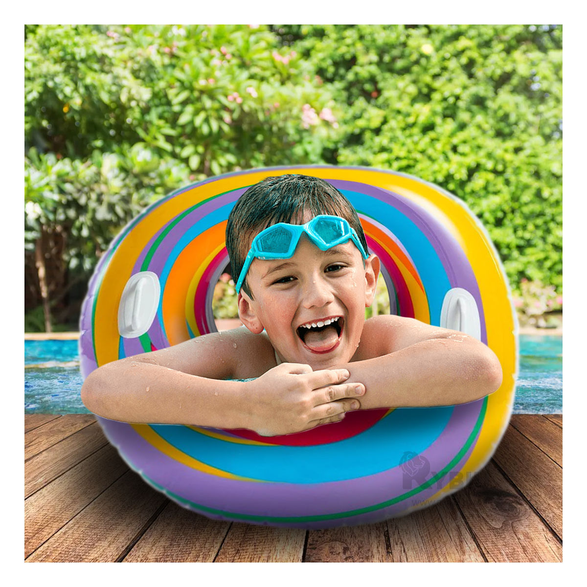 Flotador para Vacacionar de Color Celeste Y+Agendita