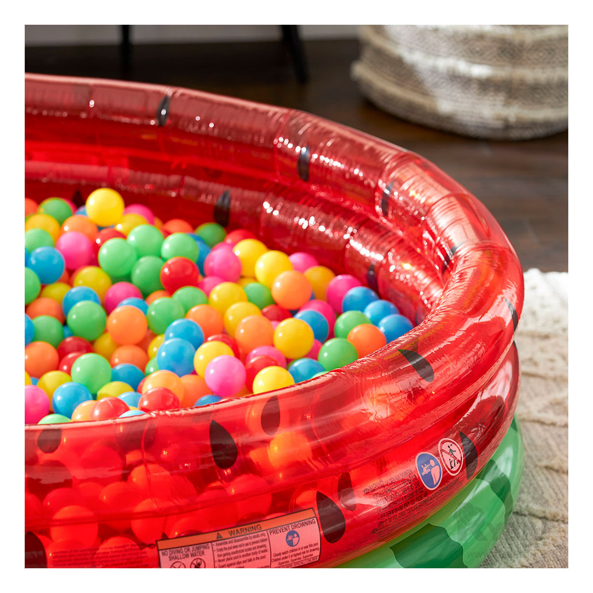 Piscina 3 Aros Inflable en Multicolor Y+Stickers