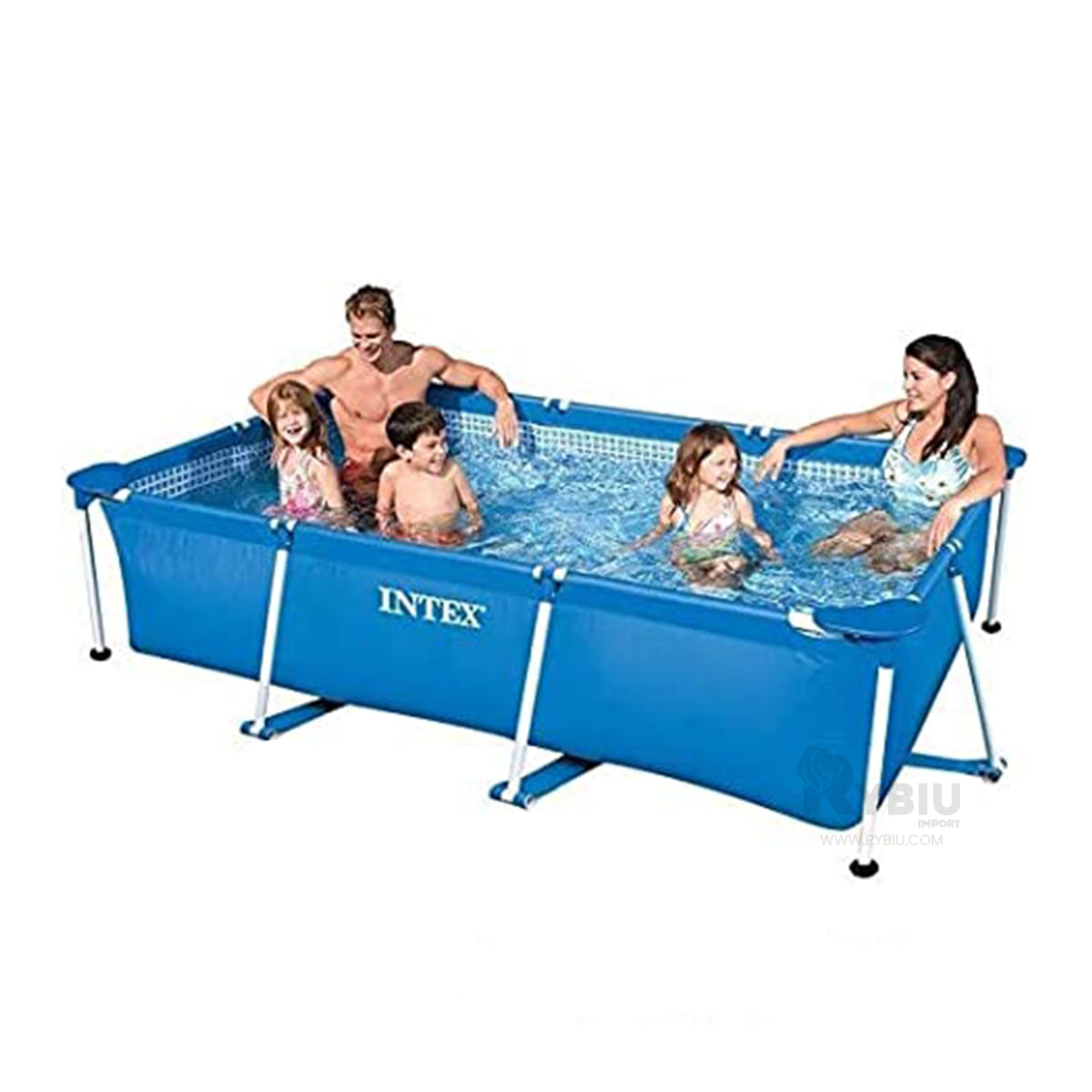 Piscina Amplia y Divertida de Color Azul Y+Stickers