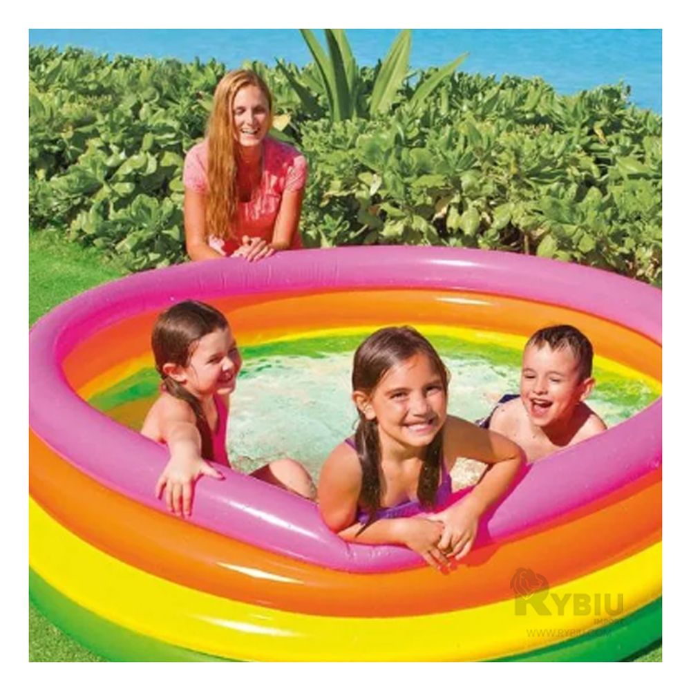 Piscina Arcoiris de PVC Alta Resistencia en Multicolor Piscina Arcoiris de PVC Alta Resistencia en Multicolor
