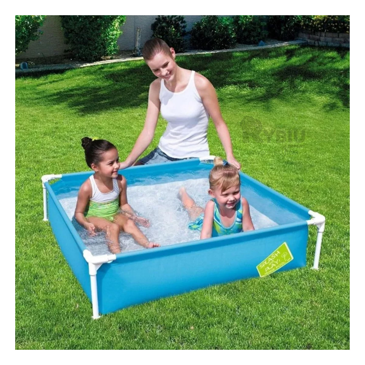 Piscina Armable y Segura para Niños de Color Celeste