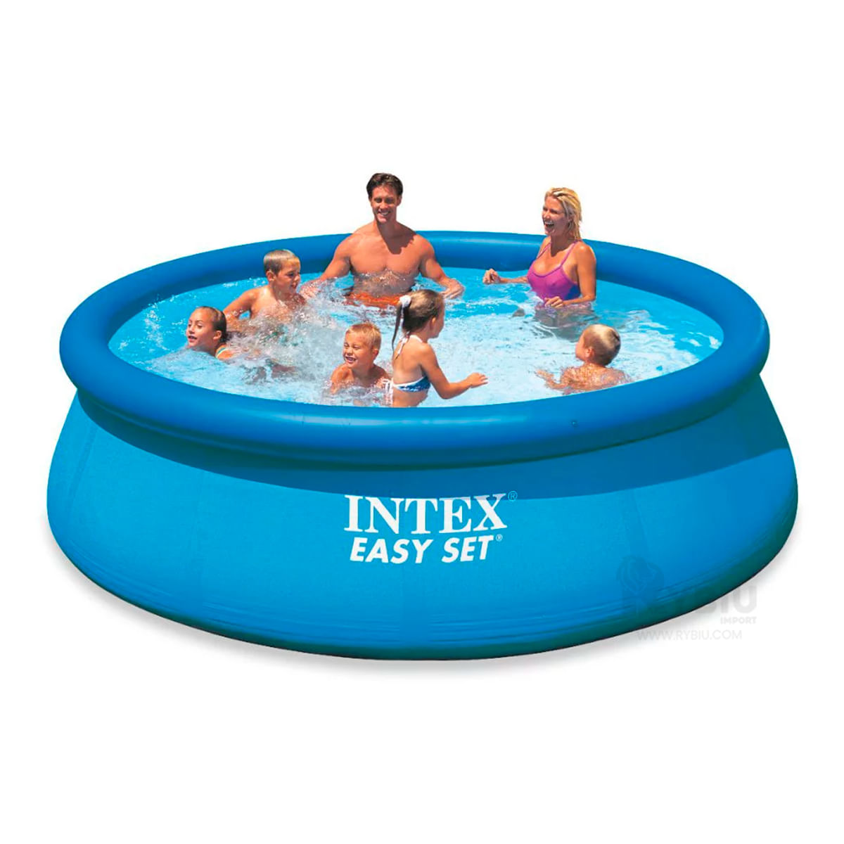 Piscina Borde Inflable en Tono Celeste Y+Papel de Regalo