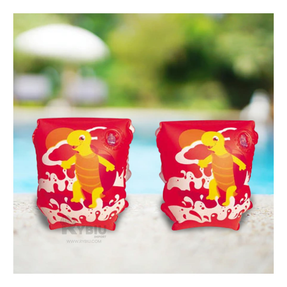 Flotador de Brazo Diseño Tortuga Rojo