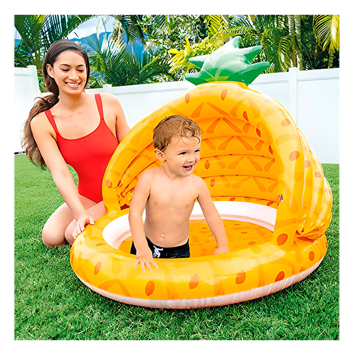 Piscina Practica para Pequeños con Diseño de Piña Y+Agendita