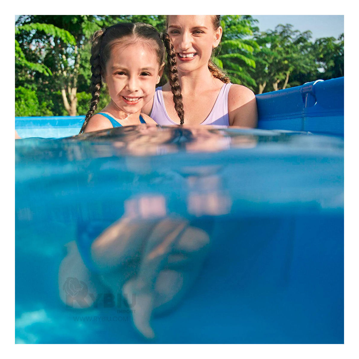 Piscina Forma Rectangular de Tono Azul Y+Papel de Regalo