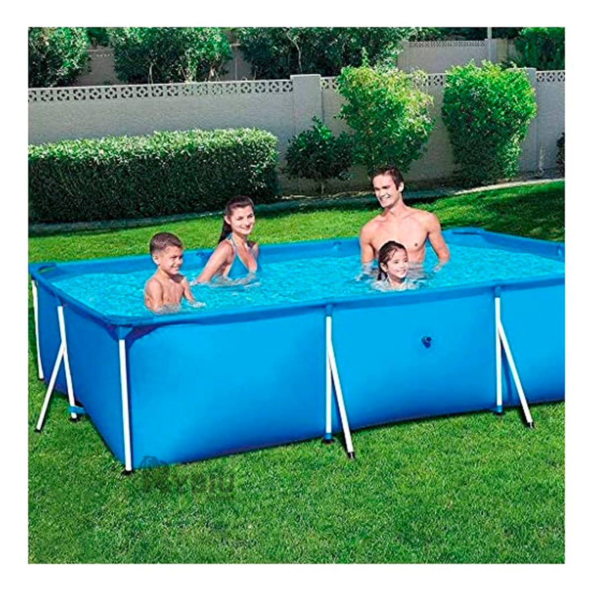 Piscina Forma Rectangular de Tono Celeste Y+Papel de Regalo