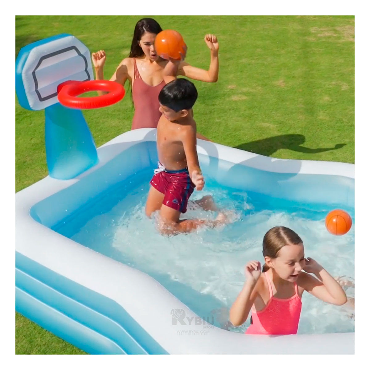 Piscina Full diversion en Tono Celeste Y+Papel de Regalo