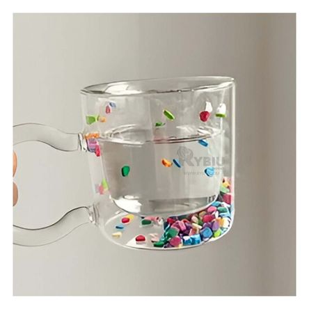 Taza Eficaz de Doble Capa Aislante Transparente Taza Eficaz de Doble Capa Aislante Transparente