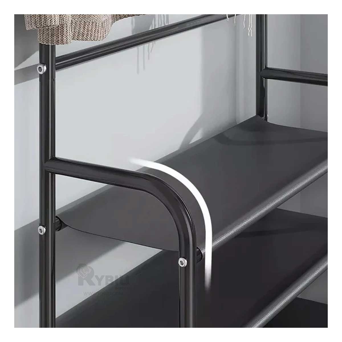 Zapatera con Separadores en Negro Y+Stickers