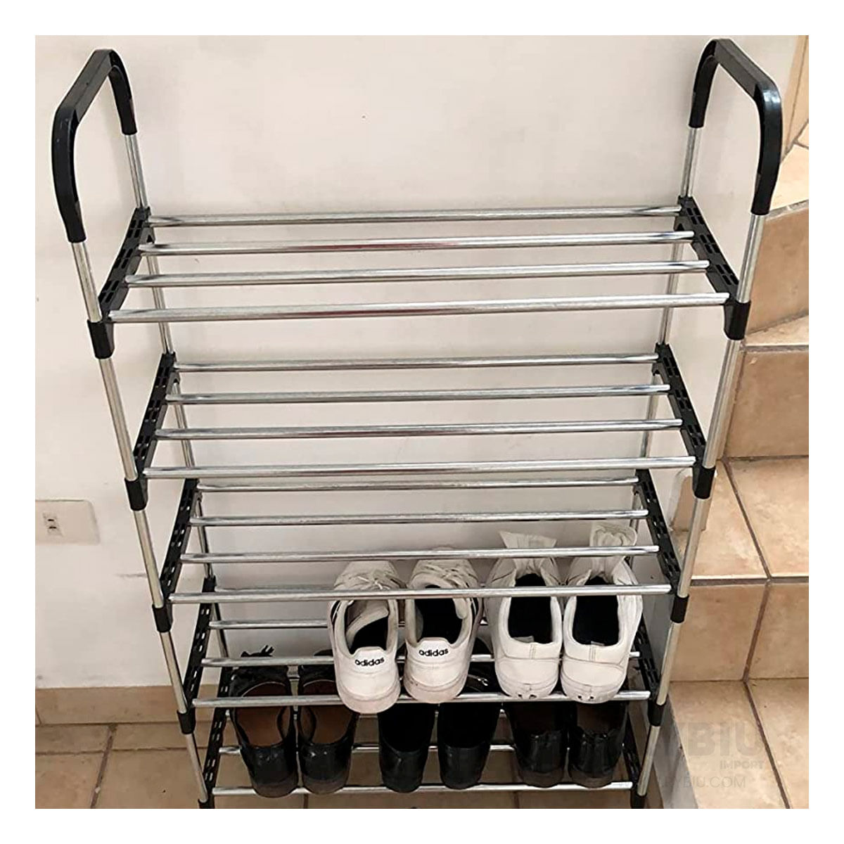 Zapatero Resistente e Innovador en Negro Y+Papel de Regalo