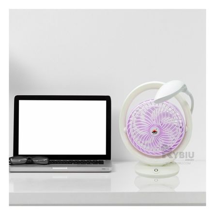 Ventilador Moderno para el Hogar en Color Lila Y+Stickers