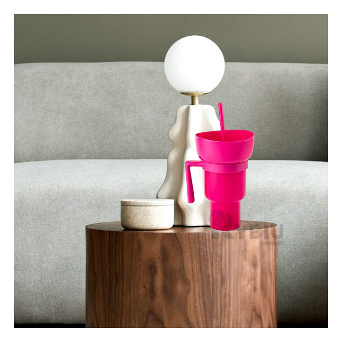 Vaso Util para Beber de Color Rosado Y+Papel de Regalo