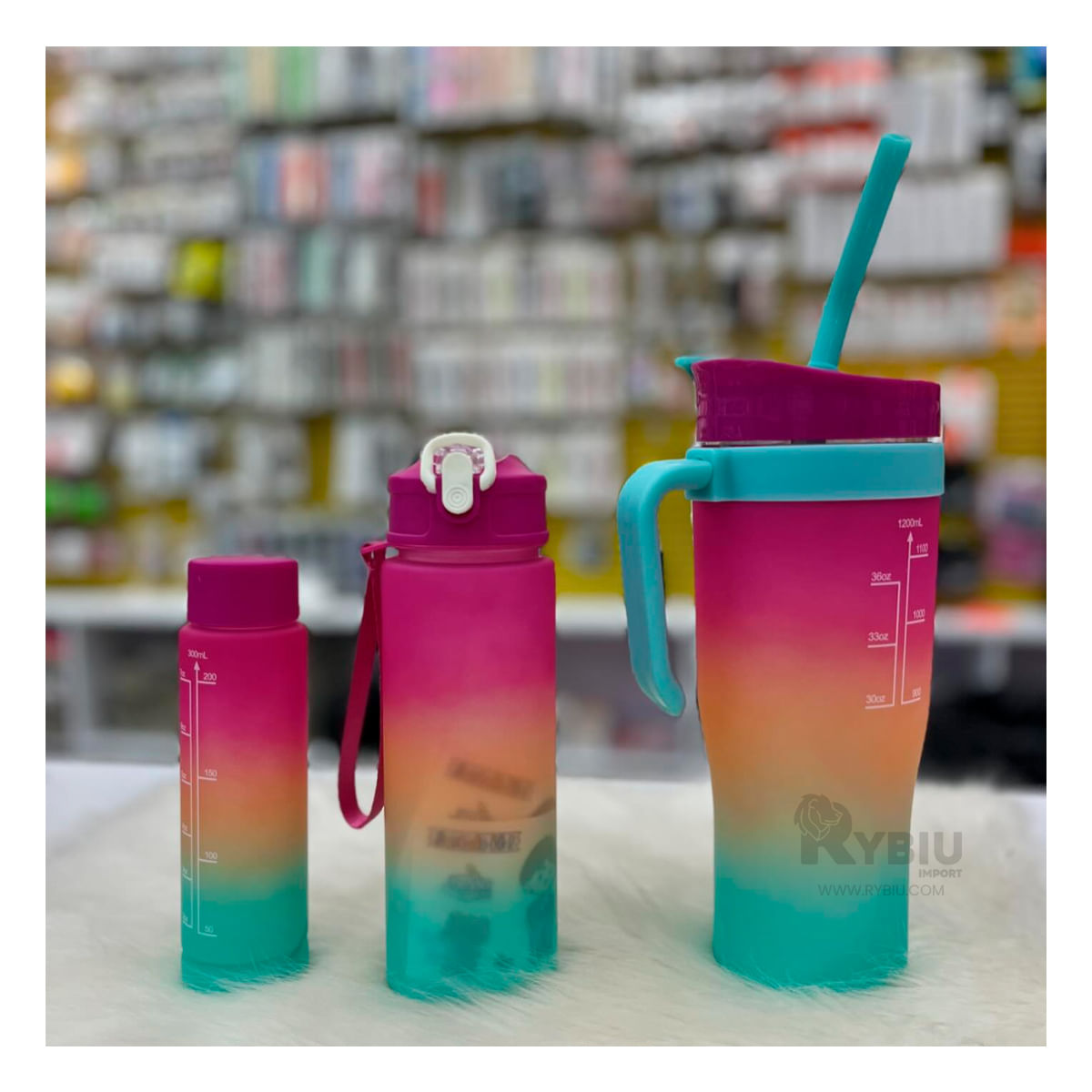 Tomatodo Trio 1200 ml 800 ml 300 ml Sticker 2D en Multicolor