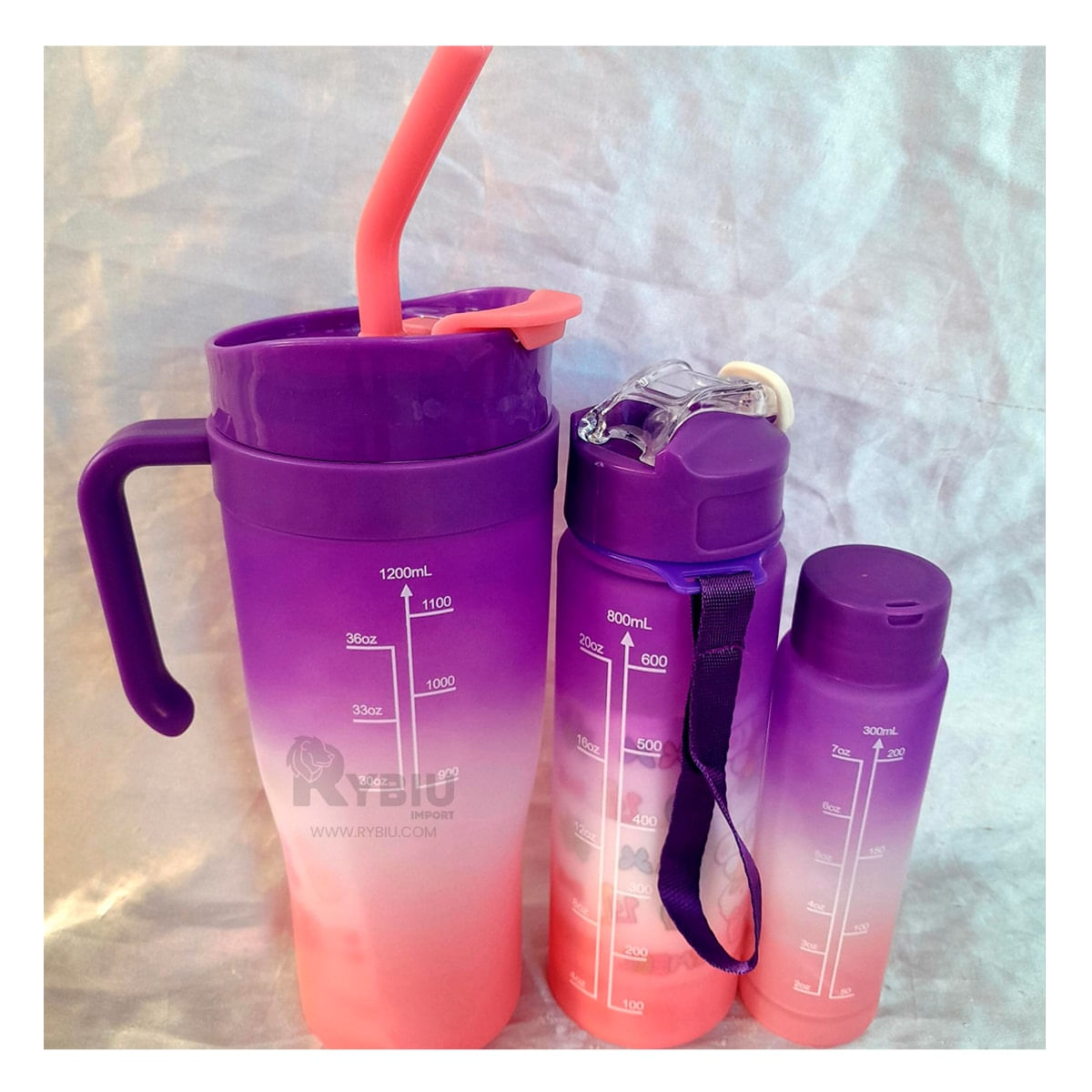 Tomatodo Set de 3 con Figuritas 2D Morado Y+Papel de Regalo