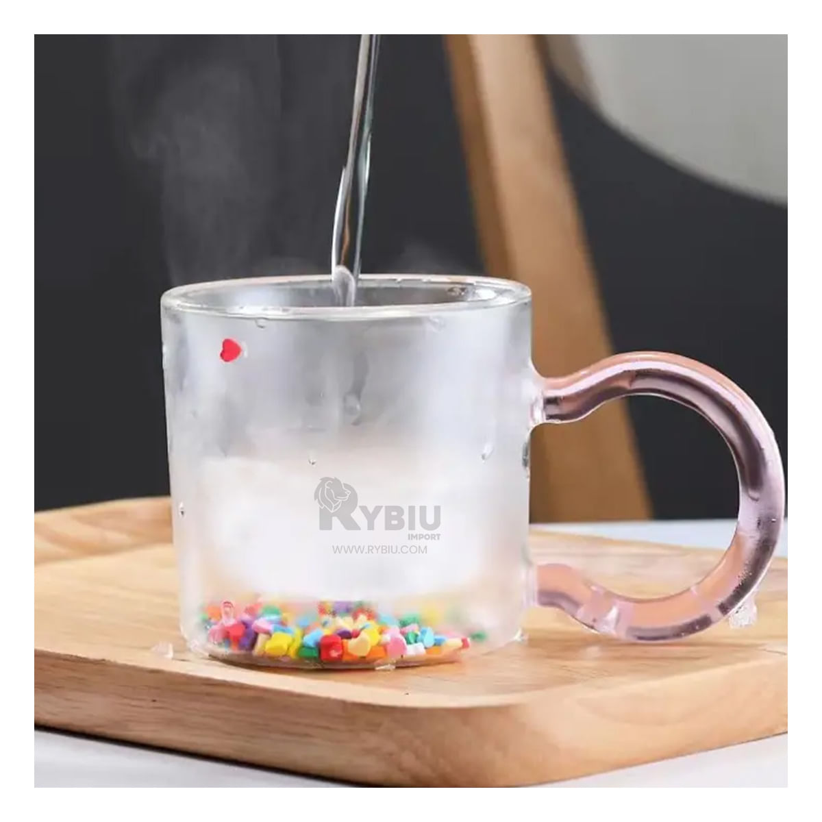 Taza Eficaz de Doble Capa Aislante Transparente