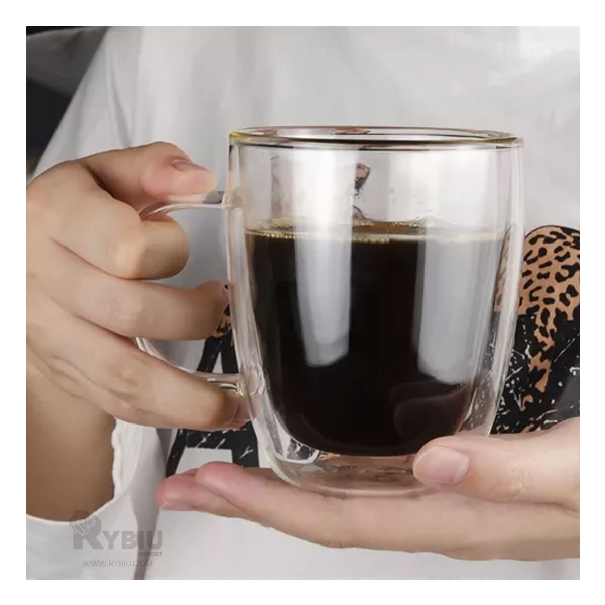 Taza Estrato Dual con Resistencia al Calor enTransparente
