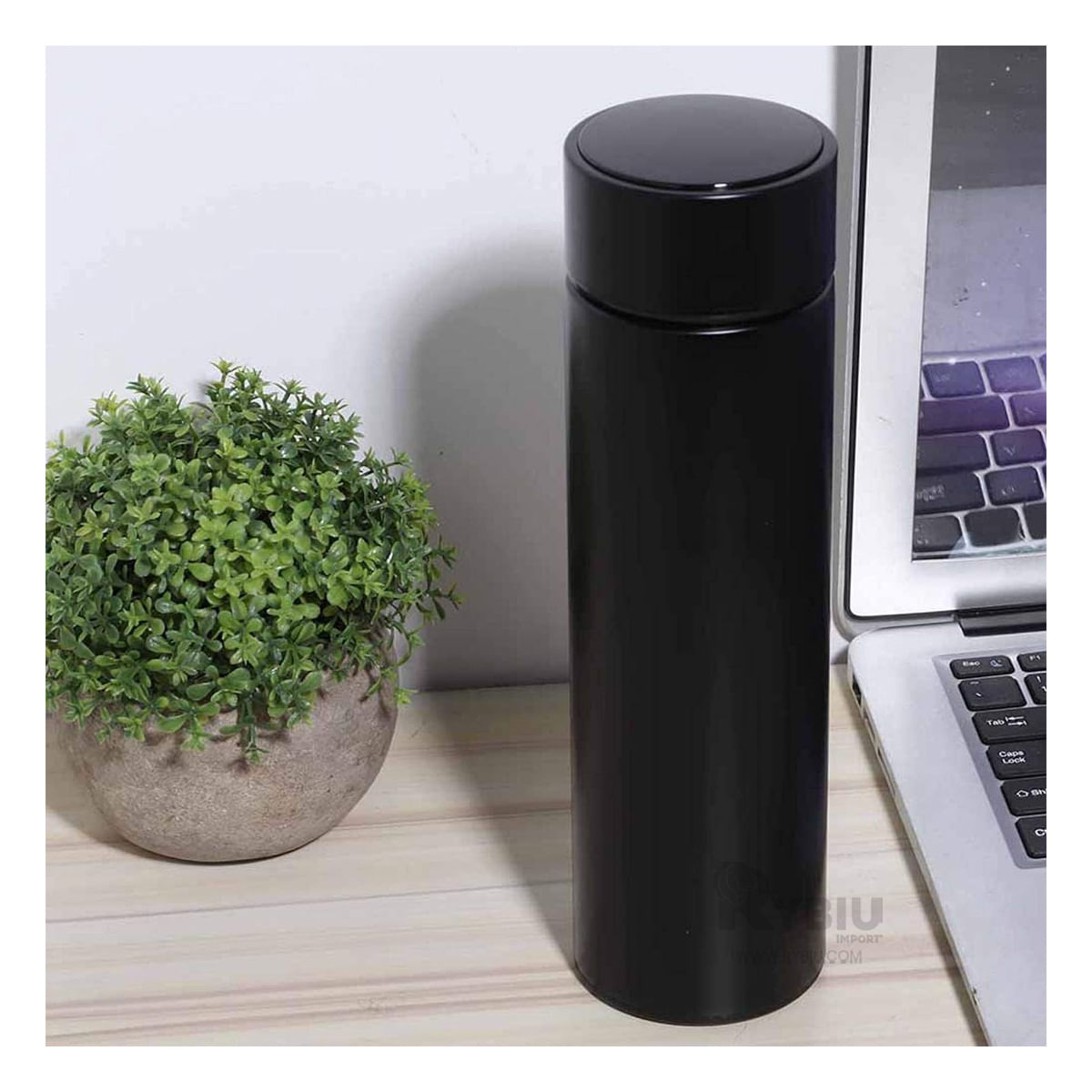 Termo Inteligente Digital de Color Negro Y+Papel de Regalo