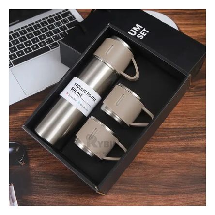 Termo Diseño Termico en Color Marron Y+Papel de Regalo