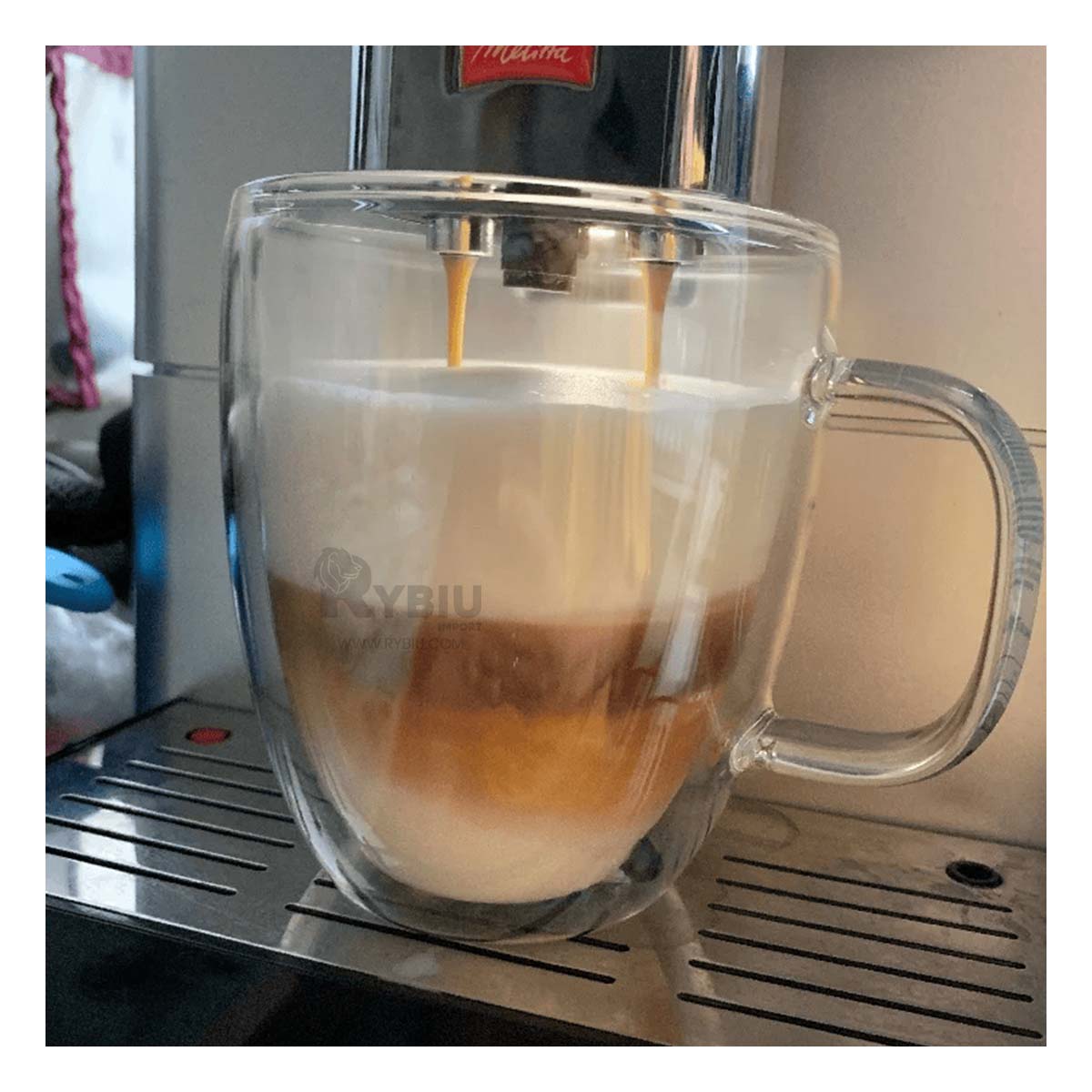 Taza Resistente de Doble Capa en Color Transparente