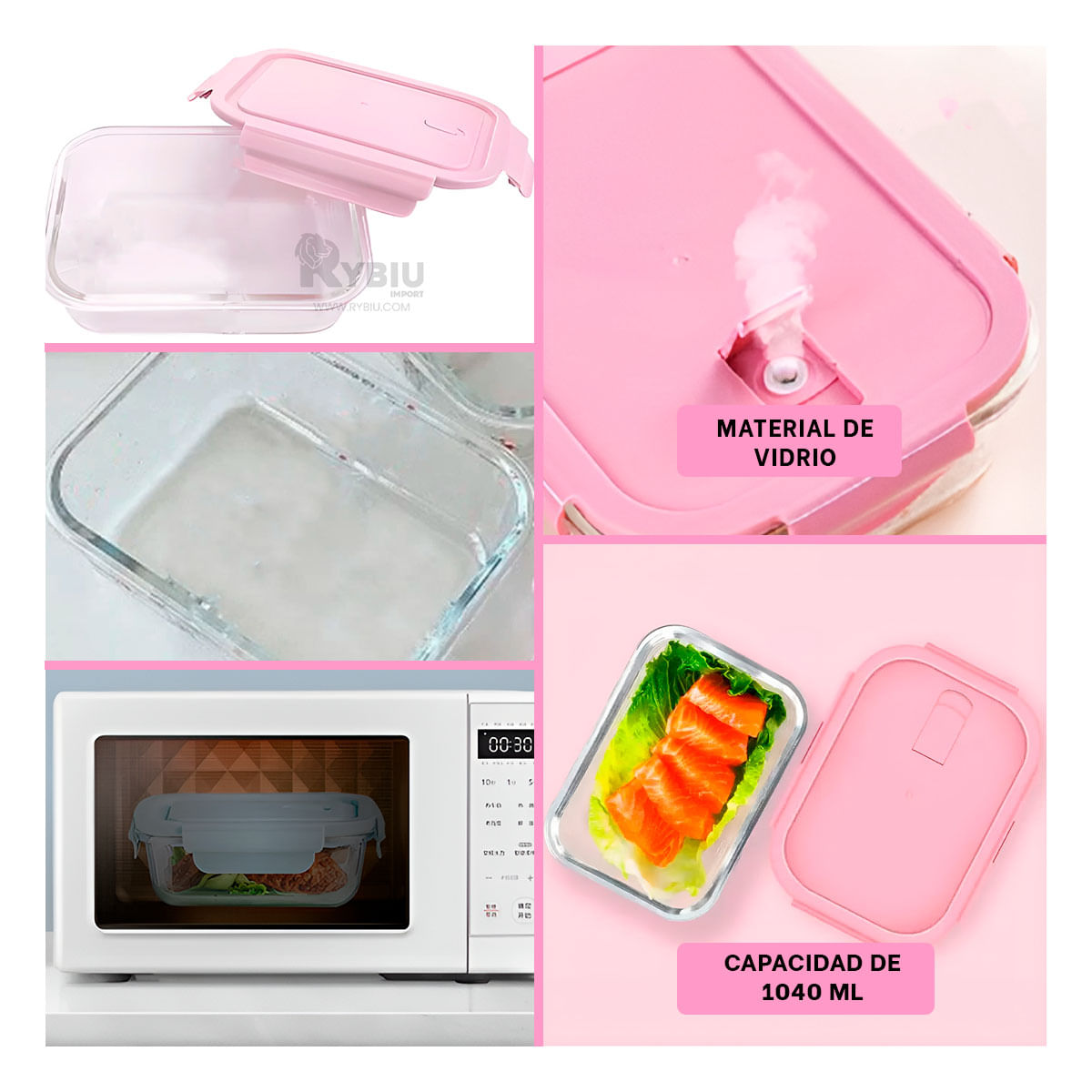 Taper Individual para Alimentos de Color Rosado Y+Agendita