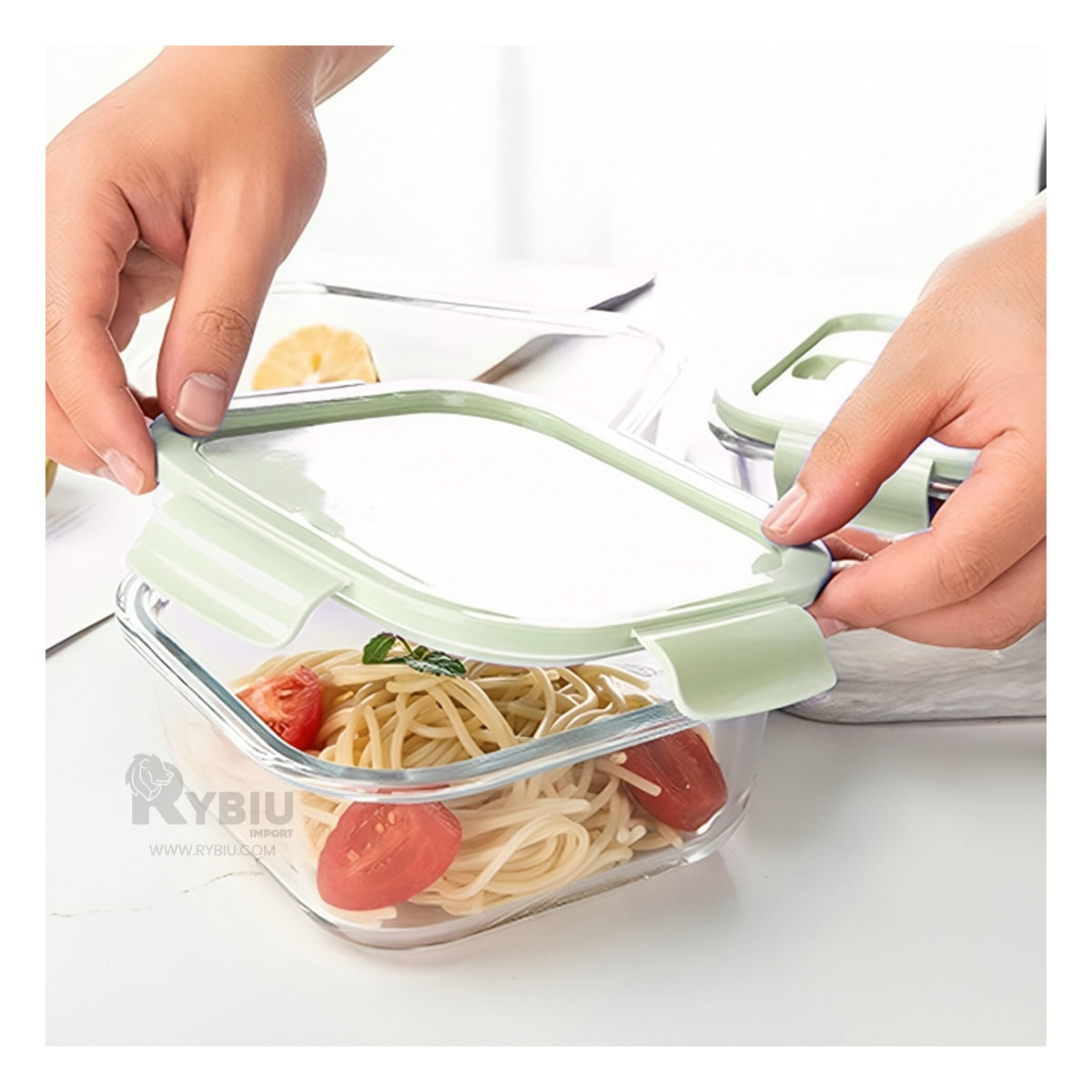 Taper para Almacenar de Color Verde Y+Papel de Regalo