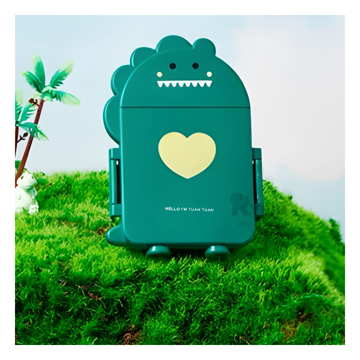 Taper Moderno de Dino con Cubiertos Verde Y+Papel de Regalo