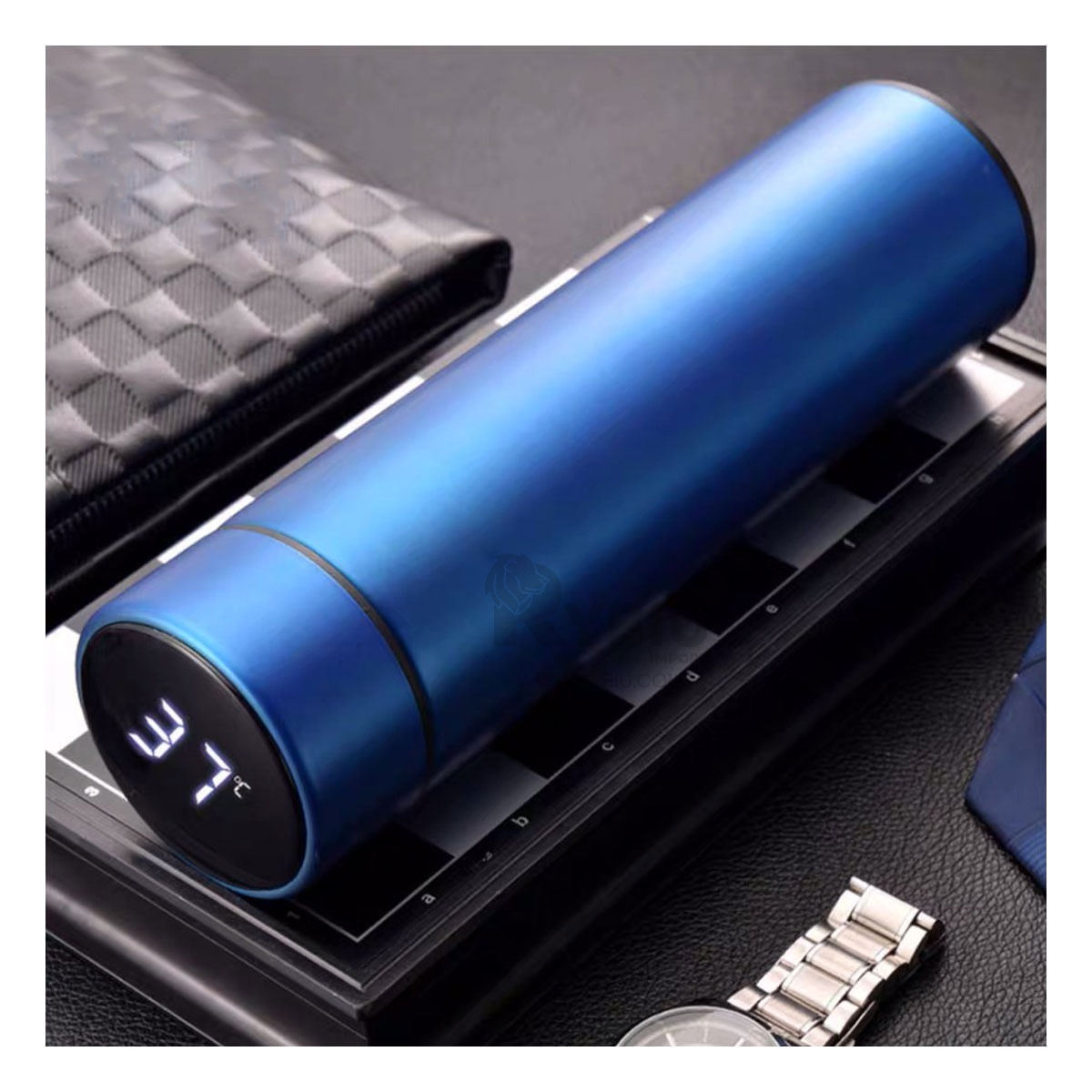 Termo Elegante y Versatil de Color Azul Y+Papel de Regalo