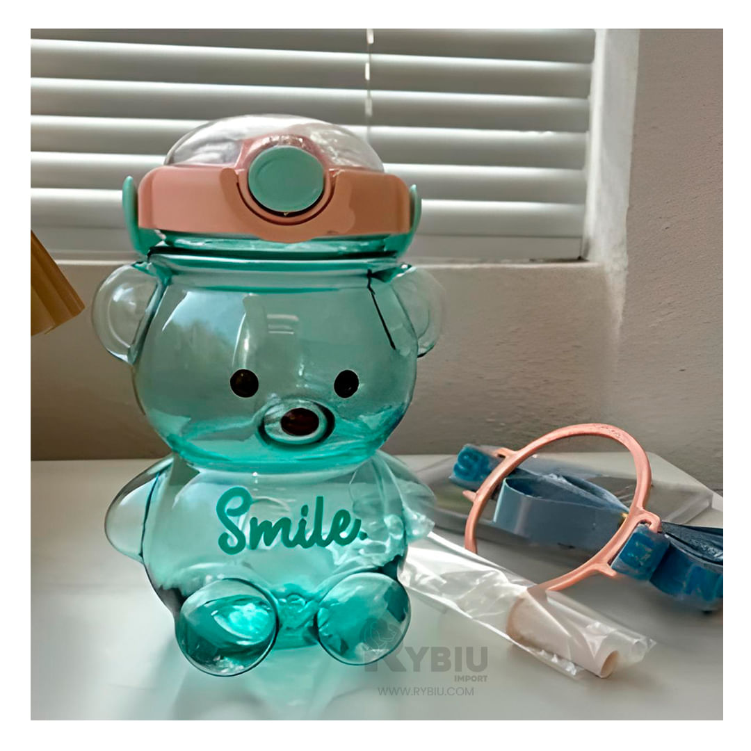 Tomatodo Ergonomico con Diseño de Oso Smile en Color Verde