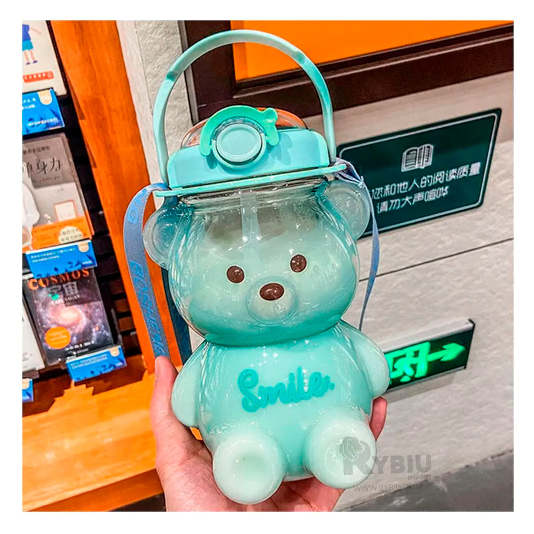 Tomatodo Ergonomico con Diseño de Oso Smile en Color Verde