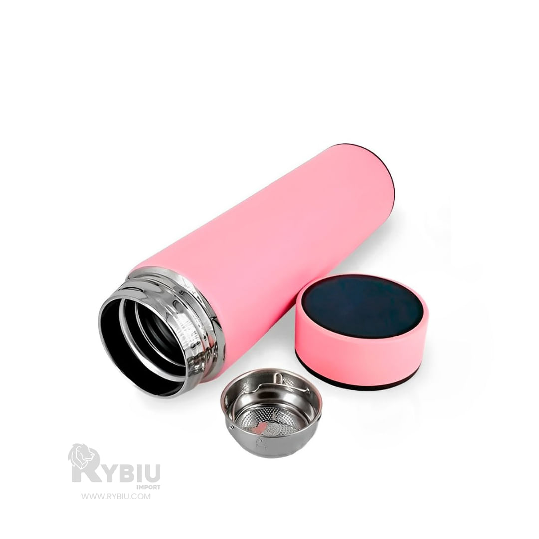 Termo Practico y Resistente en Color Rosado Y+Agendita