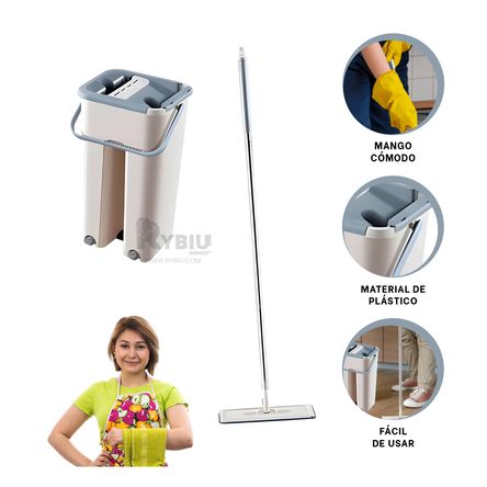 Trapeador Giratorio para Hogar en Gris Y+Stickers Trapeador Giratorio para Hogar en Gris Y+Stickers