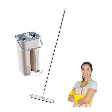 Trapeador Giratorio para Hogar en Gris Y+Stickers