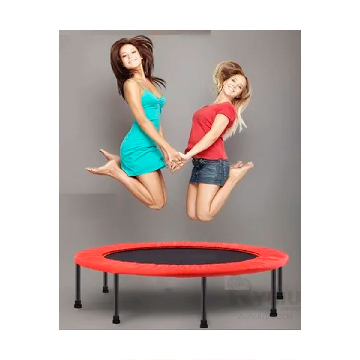 Trampolin Flexible para Ejercicio de Cardio en Talla M Rojo