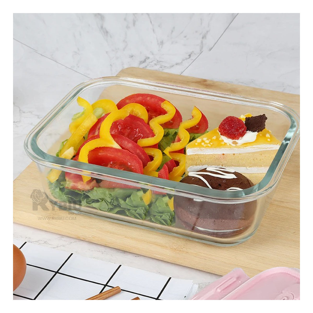 Taper Individual de Alimentos de Color Rosado Y+Agendita