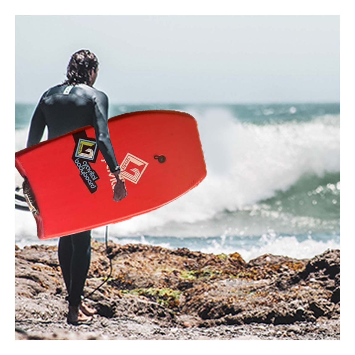 Tabla Moderna para Playa de Color Rojo Y+Agendita