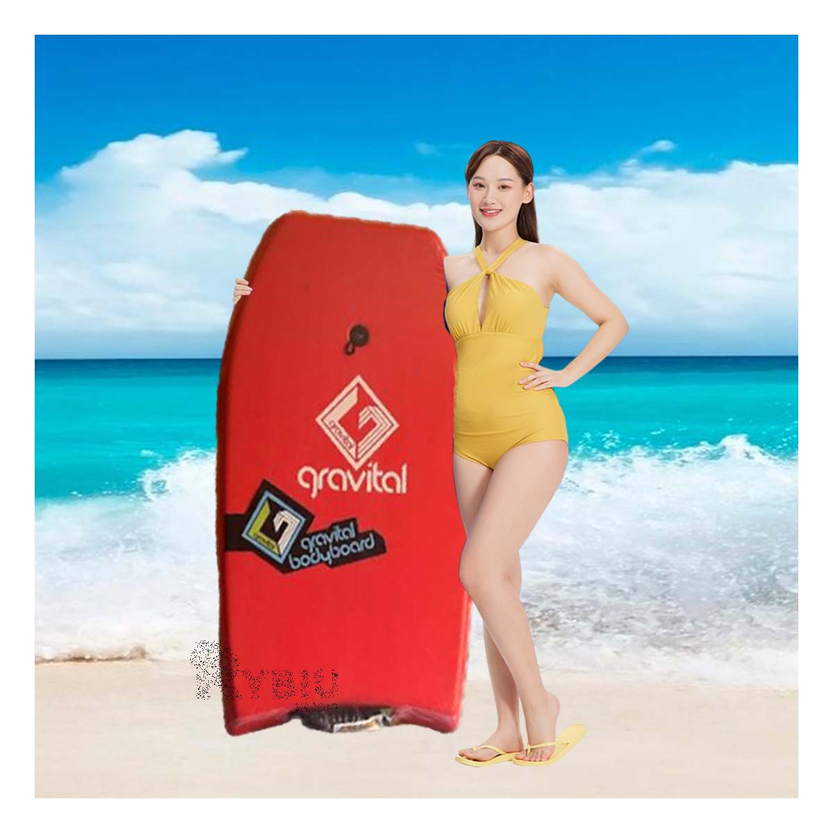 Tabla Moderna para Playa de Color Rojo Y+Agendita