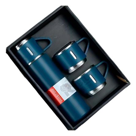 Termo Moderno para Viajar en Color Azul Y+Papel de Regalo