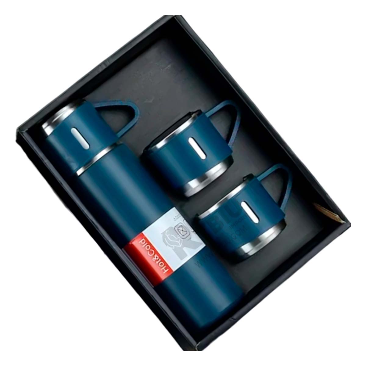 Termo Moderno para Viajar en Color Azul Y+Papel de Regalo