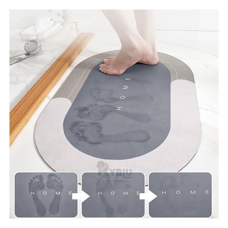 Tapete Minimalista Ideal y Ovalado en Tono Plomo Y+Agendita