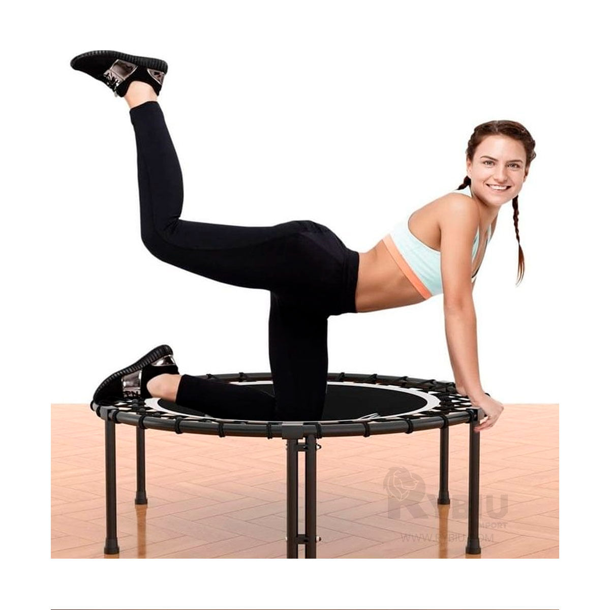 Trampolin Sport Medida 90x90 Talla S Negro Y+Papel de Regalo